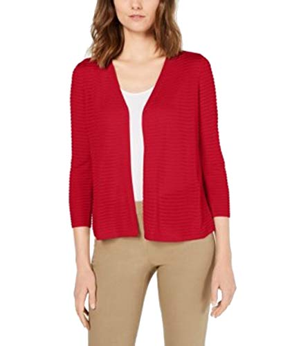Textured Ottoman-Ribbed Cardigan