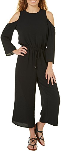 Be Bop Juniors Cropped Cold Shoulder Jumpsuit