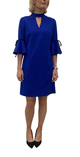 Cut Out Neckline Bell Sleeves Sheath Dress