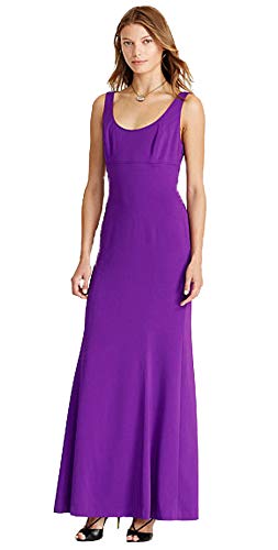 Polo Ralph Lauren Stretch Crepe Scoop-Back Gown