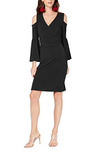 INC Cold-Shoulder Bell-Sleeve Dress