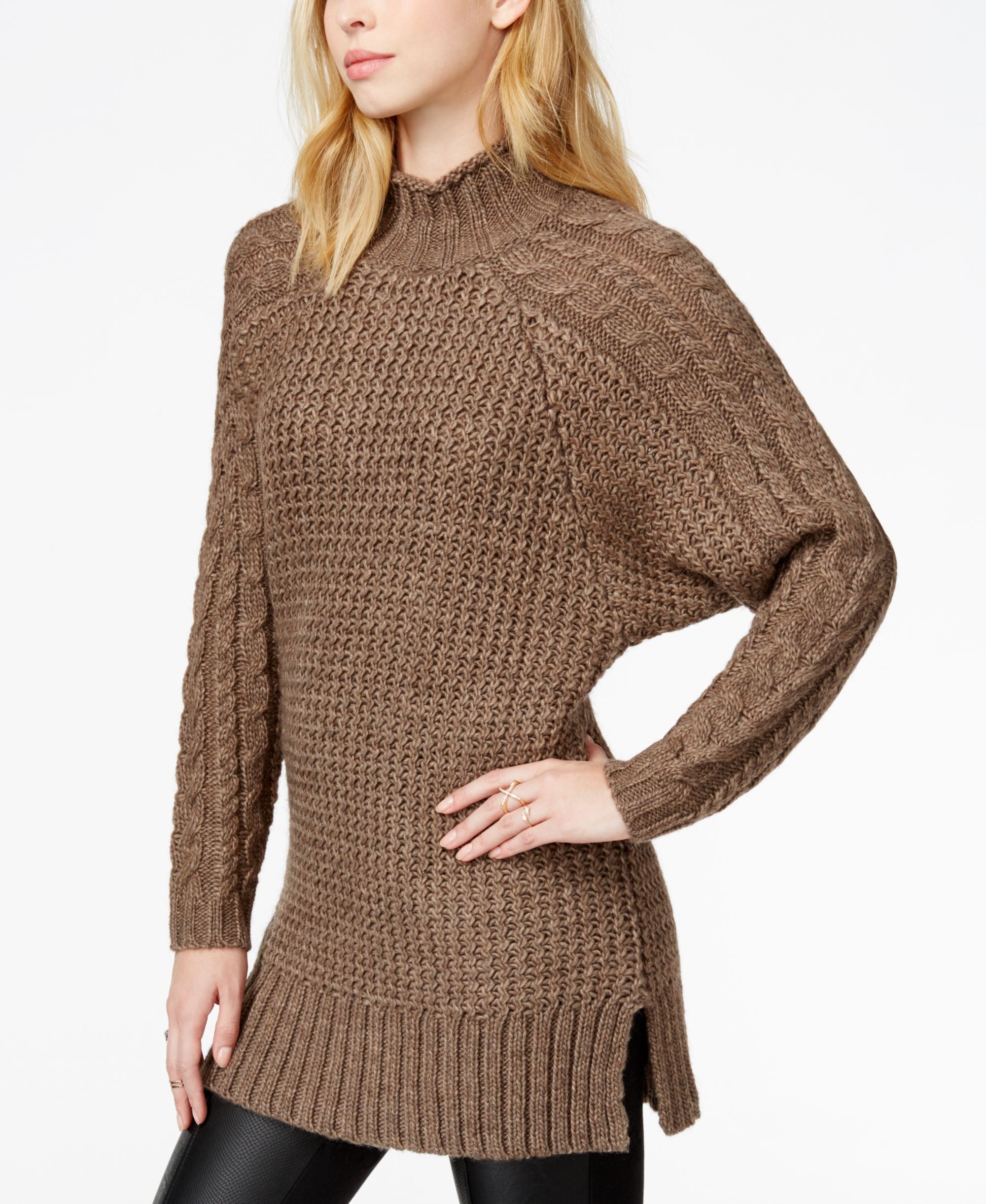 Guess Cable Knit Tunic Sweater