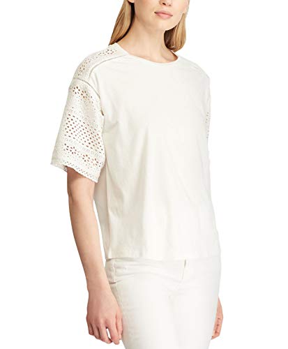 Ralph Lauren Womens Crew Neck Blouse (White, XL)