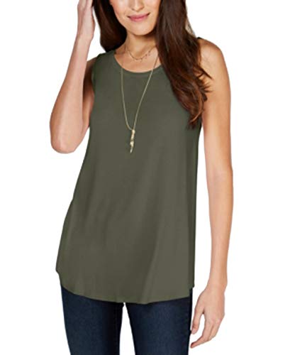 Style & Co. Swing-Fit Tank Top (Olive Sprig, L)