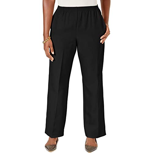 Karen Scott Womens Comfort Waist Classic Pants Deep Black S