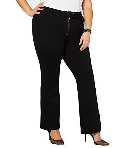 I.N.C. Petite Plus Size Belted Ponte Bootcut Pants