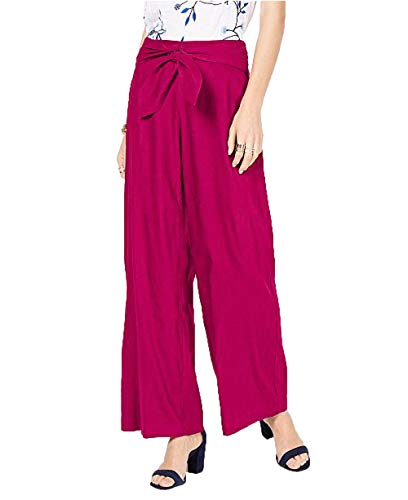 INC Wide-Leg Tie-Front Linen-Blend Pants