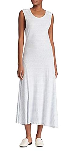 Ralph Lauren Striped Jersey Midi Dress (Silk White, M)
