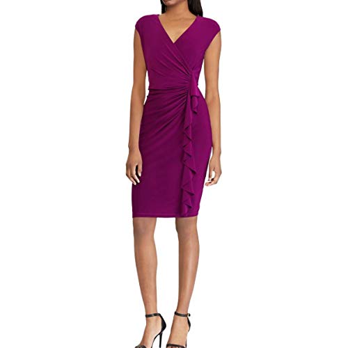 Cap-Sleeve Ruffled Dress