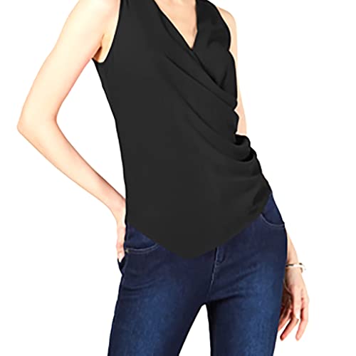Draped Faux-Wrap Top