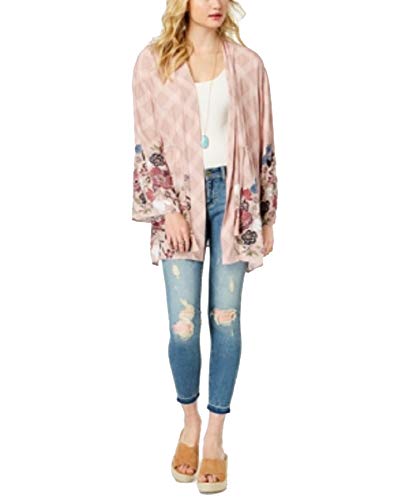 Juniors' Printed Drawstring Kimono
