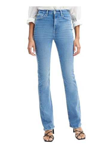 7 For All Mankind Womens Denim Light Wash Bootcut Jeans