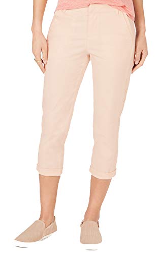 Petite Eyelet-Trim Cuffed Capris