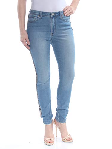 Racing-Stripe Skinny Jeans