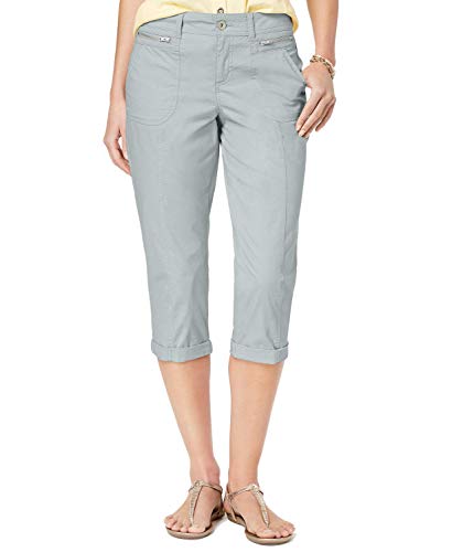 Style & Co. Womens Petite Cuffed Capri Pants Misty Harbor8P