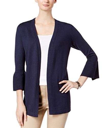 Scalloped Bell-Sleeve Cardigan