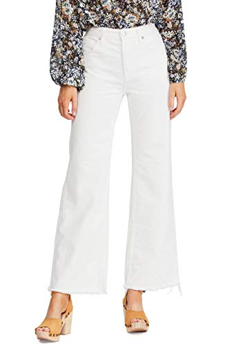 Free People High Rise Straight Flare Jeans White 28
