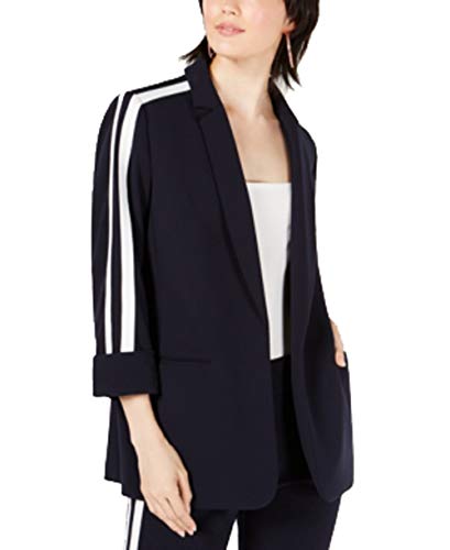 Varsity-Stripe Open-Front Jacket