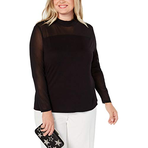 I.N.C. Plus Size Long-Sleeve Illusion Top