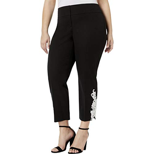 Plus Size Lace-Hem Pants