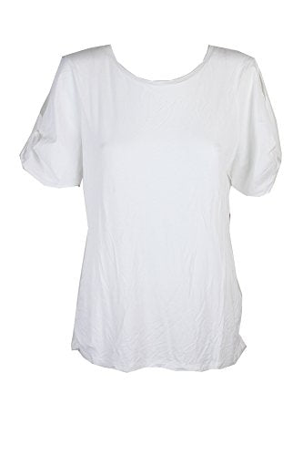Nc International Concepts White Slit Sleeve T-Shirt