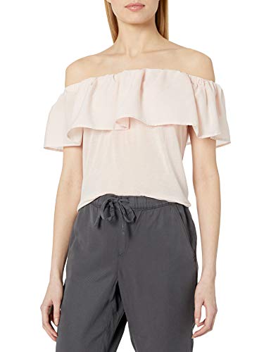 French Connection Women's Summer Crepe Light Ots Top, Capri Blush, XS