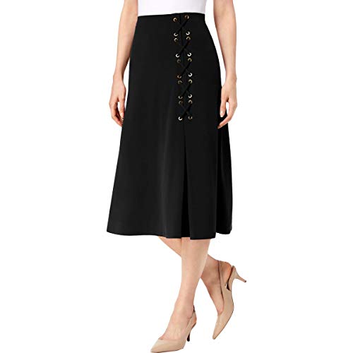 Lace-Up A-Line Skirt