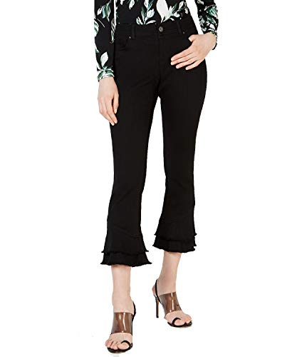 INC Petite Double-Ruffle Flare Jeans