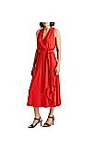 Lauren Ralph Lauren Georgette Halter Dress