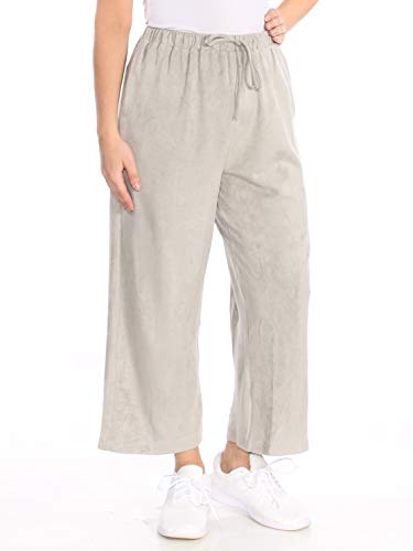 Cropped Faux-Suede Soft Pants