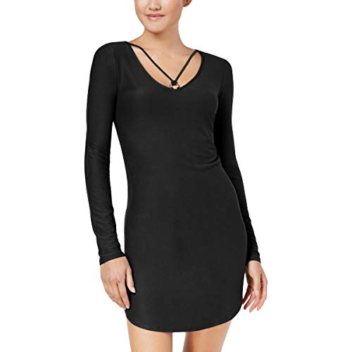 Juniors' Strap-Detailed Soft Bodycon Dress