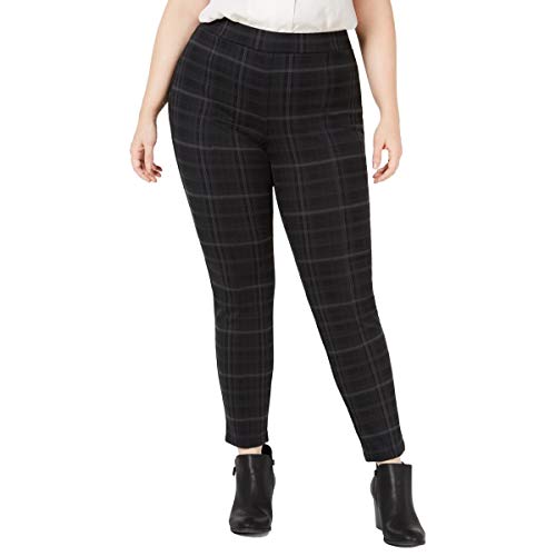 Plus Size Printed Seam-Front Leggings