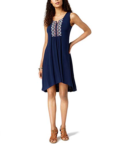 Petite Embroidered High-Low Dress