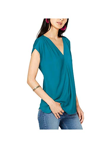 Inverted-Pleat V-Neck Top
