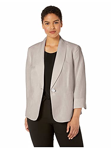 Plus Size One-Button Blazer