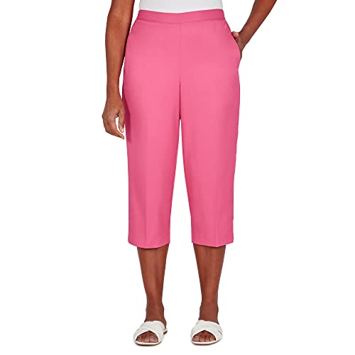 Alfred Dunner Women's Petite Embellished Cuff Twill Capri