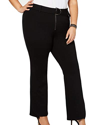 I.N.C. Petite Plus Size Belted Ponte Bootcut Pants