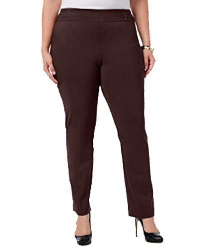 JM Collection Plus & Petite Plus Size Tummy Control Slim-Leg Pants