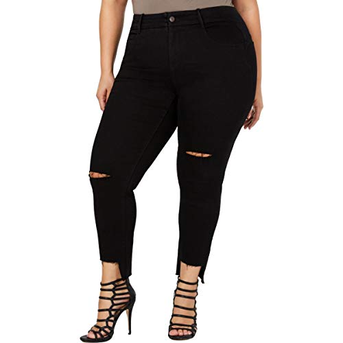 Plus Size Step-Hem Skinny Ankle Jeans