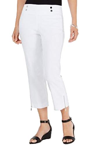 Petite Cropped Zipper-Trim Pants