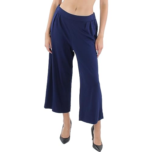 Anne Klein Womens Knit Trouser Wide Leg Pants