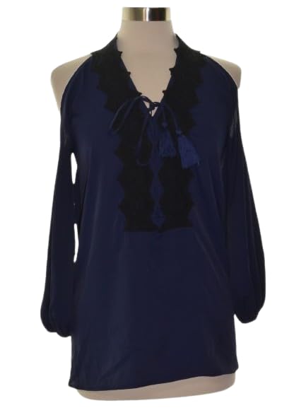 Love Scarlett Lace-Front Cold-Shoulder Top