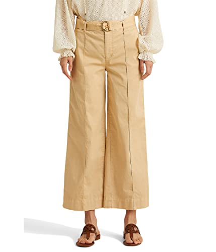LAUREN Ralph Lauren Micro-Sanded Twill Belted Wide-Leg Pants