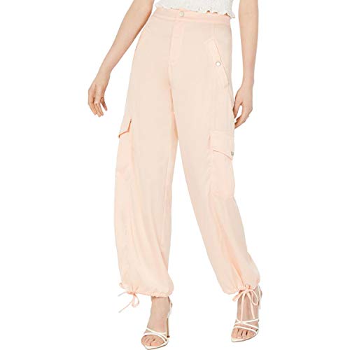 Kendall + Kylie Women's Satin Cargo Pants (Blush, 8-10)