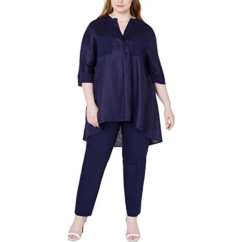 Plus Size Mixed-Media Tunic