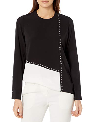 Colorblocked Studded Top