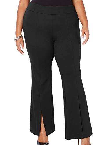 I.N.C. Plus & Petite Plus Size Pont&eacute;-Knit Slit-Front Pants