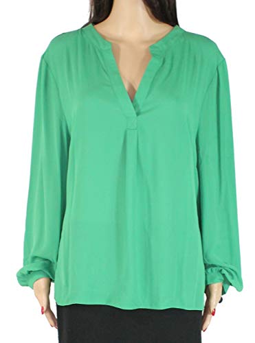 I.N.C. Plus Size V-Neck Woven Knit Top