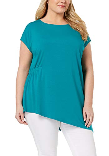 Plus Size Stretch Jersey Asymmetrical Tunic