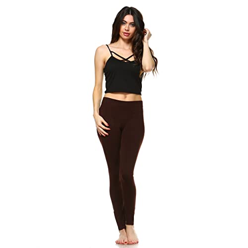 White Mark Womens Solid Leggings